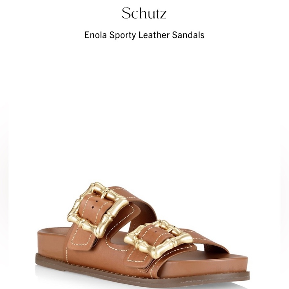 SCHUTZ Enola Sporty Leather Sandal